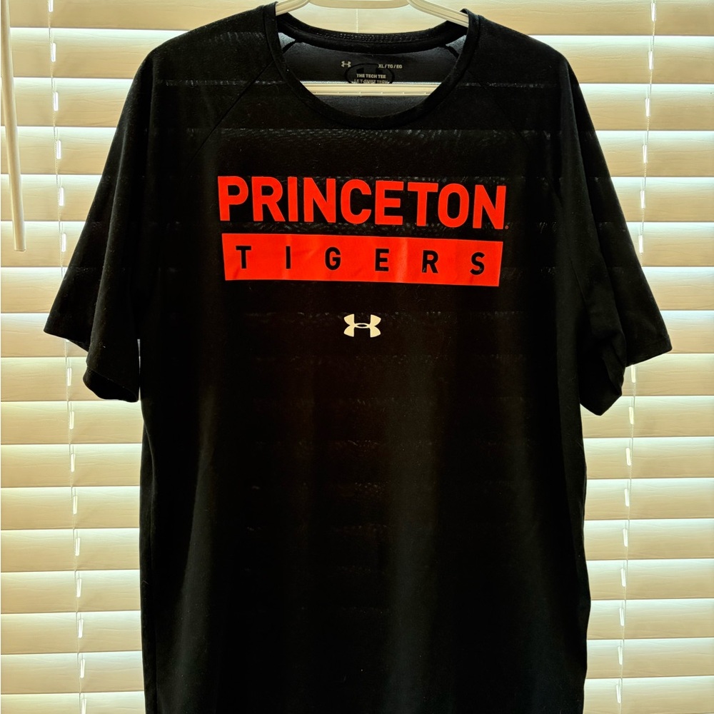 Men’s Under Armour Black Tee with Princeton Tigers Orange Graphic